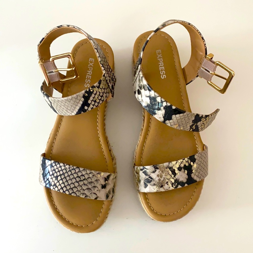Snake print sandals